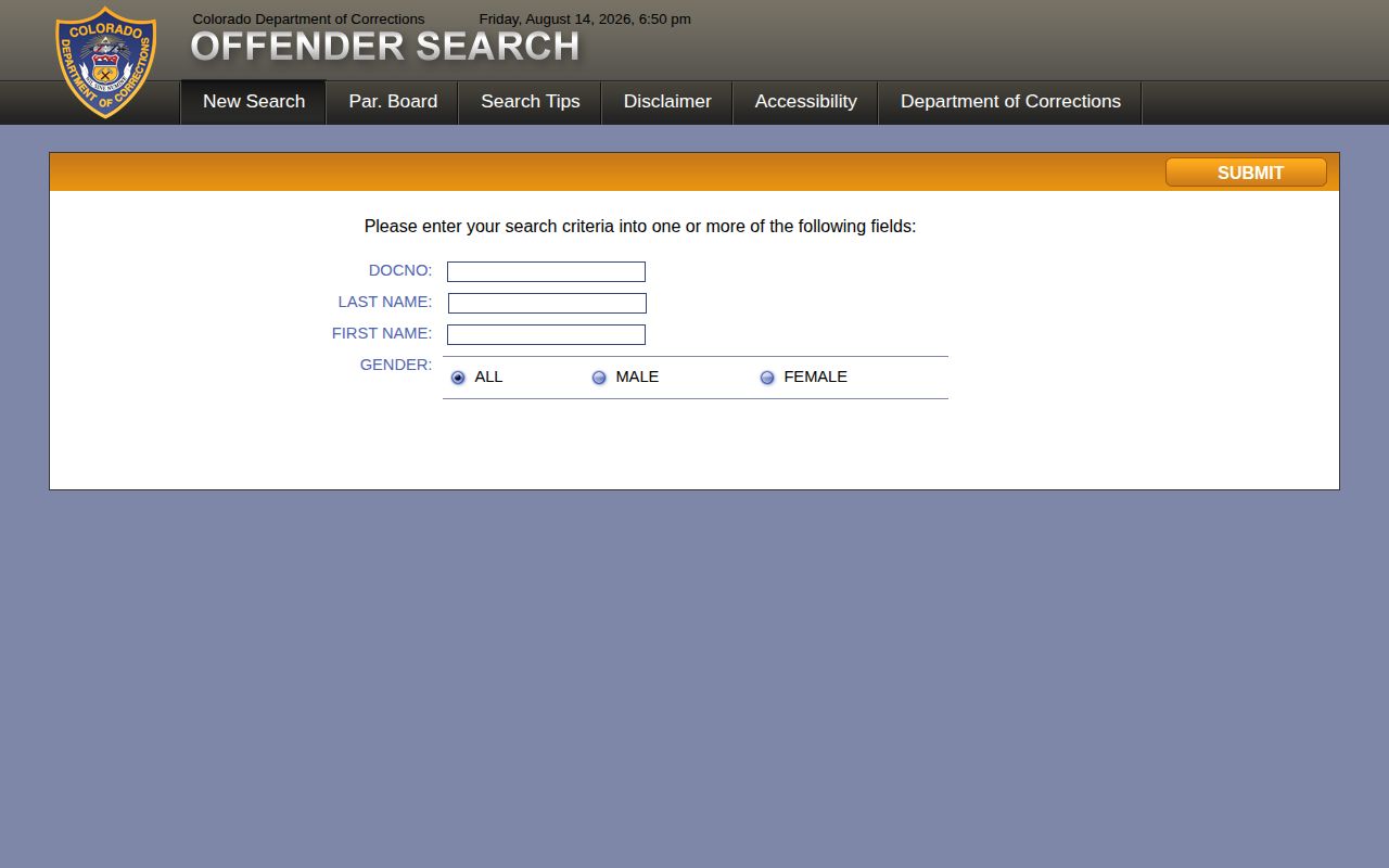Colorado DOC search for Yuma County arrest records after state sentencing