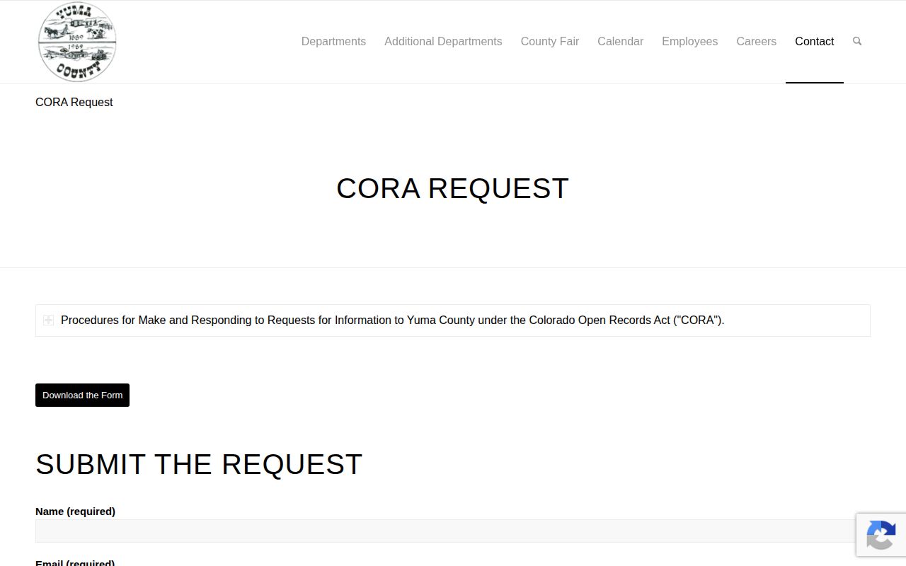 Yuma County busted mugshot and arrest record request page